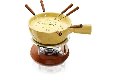 Набор для приготовления фондю (желтый) 1.3л "Boska Holland"